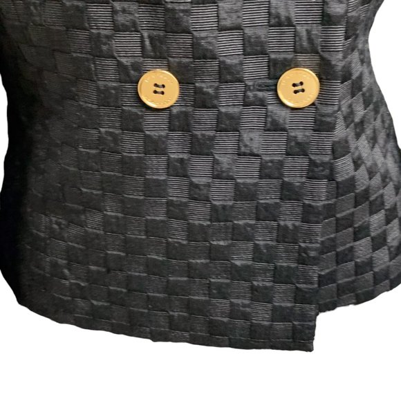 TAHARI Levine DeMarco Emily‎ Juniper Black Double Breasted Jacket - Picture 3 of 12